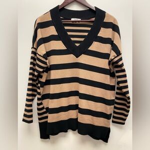 4 for $25 🖤 Suzy Shier Striped V-Neck Sweater 🖤  - 1X